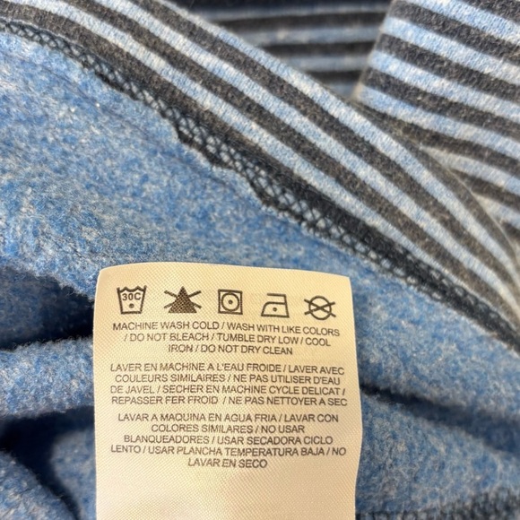 Hurley Blue Hoodie Stripes Pullover Sweatshirt Casual Athleisure Streetwear - Picture 11 of 11